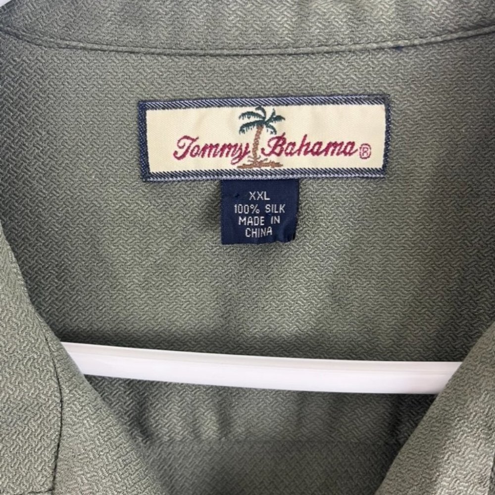 Tommy Bahama Olive Button Down Shirt - Picture 4 of 6